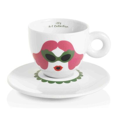 illy Art Collection 2019 Olimpia Zagnoli Cappuccino 6’lı Fincan Takımı, 170 cc