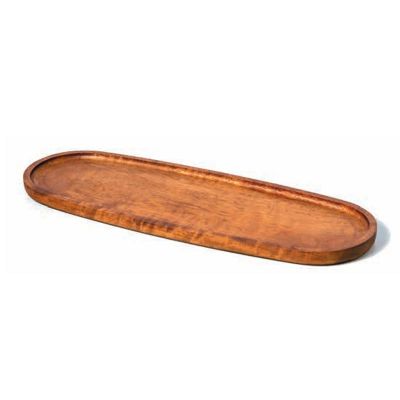 Biradlı - Biradlı İreko Oval Sunum Tahtası 47x16,5x2 cm