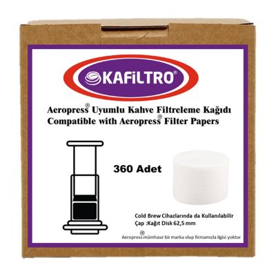 Kafiltro Aeropress Uyumlu Kahve Filtresi, 360 Adet