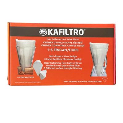 Kafiltro - Kafiltro Chemex Filtre Kağıdı, 1-3 Fincan, 100 Adet