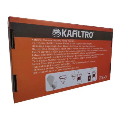 Kafiltro - Kafiltro Chemex Filtre Kağıdı, 1-3 Fincan, 100 Adet (1)