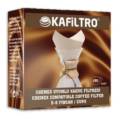 Kafiltro Chemex Filtre Kağıdı, 6-8 Fincan, 100 Adet