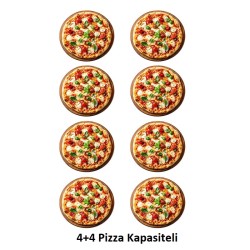 Karacasan 30 cm x 8 Pizza Kapasiteli Pizza Fırını, Elektrikli - 2