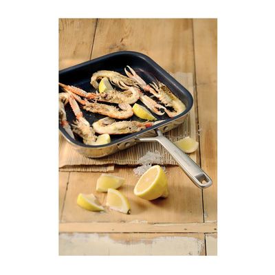KitchenAid - KitchenAid 3-Ply Izgara Tava, Yapışmaz, Kaplama, Kare, 25x25 cm (1)