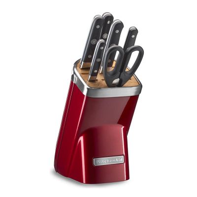KitchenAid - KitchenAid Bloklu Bıçak Seti, 7 Parça, Elma Şekeri (1)