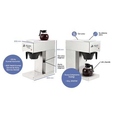 Kumtel Addis Ababa Coffee RB-286 Profesyonel Filtre Kahve Makinesi