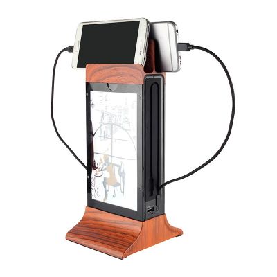 Cyclone - Cyclone Masaüstü Mobil Şarj Cihazı, Powerbank, LED Işıklı, Ahşap