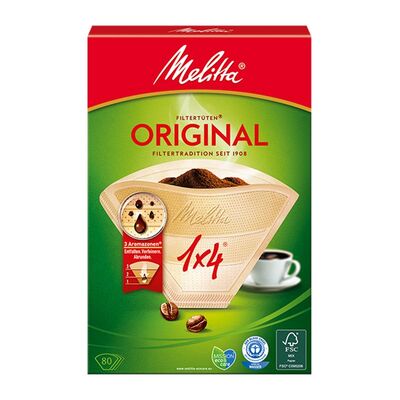 Melitta 1x4 Original Kahve Filtre Kağıdı, Kahverengi