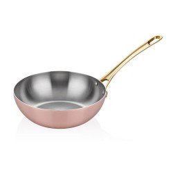 Altınbaşak Multi Metal Wok Bakır Wok Tava, 26 cm - Thumbnail