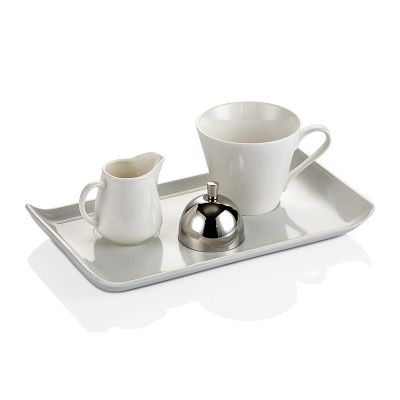 Biradlı - Biradlı Nescafe Servis Takımı, Dikdörtgen, 26x14.50 cm