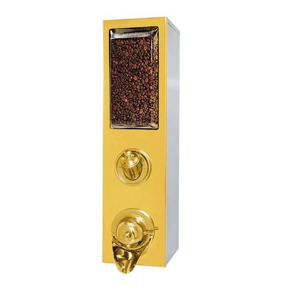 Oggetti Kürekli Kahve Silosu, Paslanmaz, Kapasite 5 kg, 20x25x80 cm, Gold