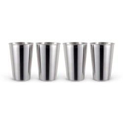 Ozdusk Paslanmaz Çelik Kokteyl Bardağı, 475 ml, 4 Adet, Gri - Thumbnail