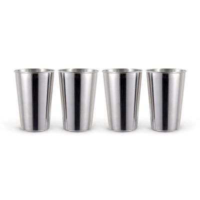 Ozdusk Paslanmaz Çelik Kokteyl Bardağı, 475 ml, 4 Adet, Gri