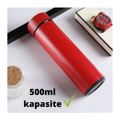 Ozdusk Paslanmaz Çelik Kompakt Termos, 500 ml, Kırmızı