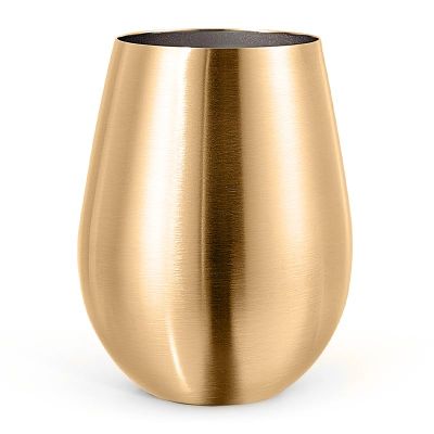 Ozdusk Paslanmaz Çelik Şarap Kadehi, 530 ml, 4 Adet, Altın
