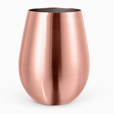 Ozdusk Paslanmaz Çelik Şarap Kadehi, 530 ml, 4 Adet, Bakır