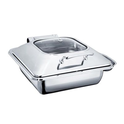 Öztiryakiler - Öztiryakiler Chafing Dish, Dikdörtgen, Cam Kapaklı, 6 L