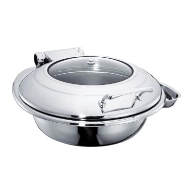 Öztiryakiler - Öztiryakiler Chafing Dish, Yuvarlak, Cam Kapaklı, 6 L