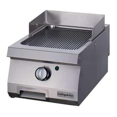 Öztiryakiler - Öztiryakiler OGE 4070 N C Grill Plate, Oluklu, Elektirikli, 40x70 cm, Sert Krom Kaplı