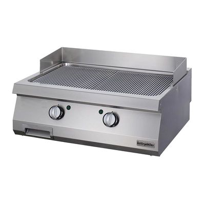 Öztiryakiler - Öztiryakiler OGE 8070 N C Grill Plate, Oluklu, Elektrikli, 80x70 cm, Sert Krom Kaplı