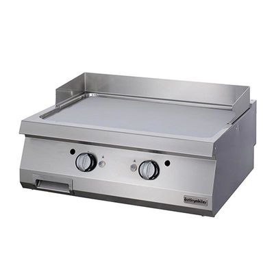 Öztiryakiler - Öztiryakiler OGG 8070 Grill Plate, Düz, Gazlı, 80x70x30 cm, Sert Krom Kaplı
