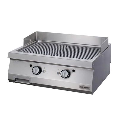 Öztiryakiler - Öztiryakiler OGG 8070 N Grill Plate, Oluklu, Gazlı, 80x70 cm, Sert Krom Kaplı