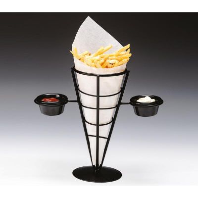 Zicco - Zicco Patates Servis Standı, Yerleşik Sosluklu, 12x24.5 cm
