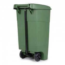 Bora Plastik Pedallı Çöp Kovası, 125 L, Yeşil - Thumbnail