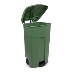 Bora Plastik Pedallı Çöp Kovası, 125 L, Yeşil - Thumbnail