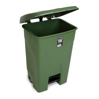 Bora Plastik Pedallı Çöp Kovası, 80 L, Yeşil