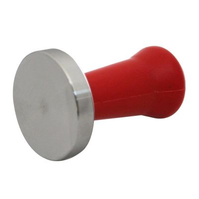 Cafemarkt - Cafemarkt Tamper, Plastik Saplı, 58 mm, Kırmızı (1)