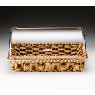 Zicco ZCP-663 Polikarbon Rolltop Kapaklı Ekmek Sepeti, 55x35x10 cm, Hasır