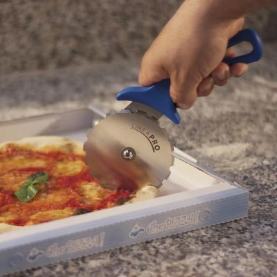 Gi-Metal Pro-Line Pizza Bıçağı & Ruleti, Tırtıklı, 26x10 cm