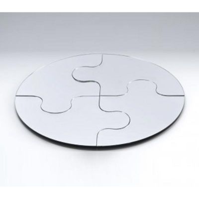 Zicco - Zicco Puzzle Ayna Teşhir Standı, Yuvarlak, 50 cm