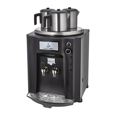 Remta DE10SP Premium Jumbo Şamandıralı Çay Makinesi, 3 Demlikli, 40 L, Elektrikli, Siyah