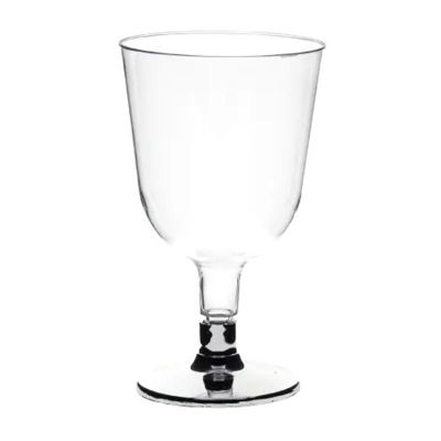 Rubikap Tek Kullanımlık Ayaklı Kadeh, 150 ml, Gümüş