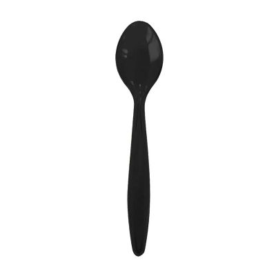 Rubikap Tek Kullanımlık Sundea Dondurma Kaşığı, 12.5 cm, Siyah