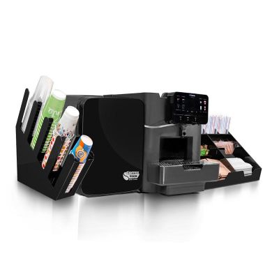Saeco Area OTC Lavazza Blue Uyumlu Kapsül Kahve Makinesi + Coffee Tech Süt Soğutucu + Bardaklık Standı + Peçete ve Karıştırıcı Standı