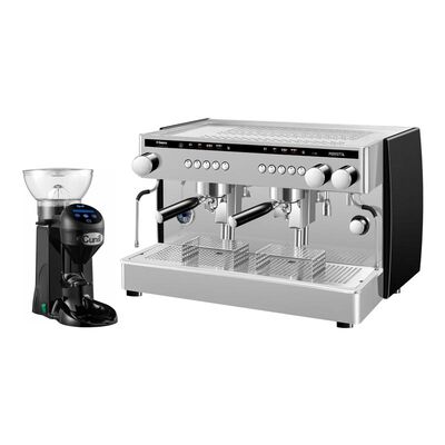 Saeco Perfetta Tall Cup Espresso Kahve Makinesi, 2 Gruplu, Siyah + Cunill Tranqilo Kahve Değirmeni