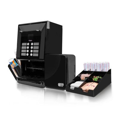 Saeco Phedra Evo 9 gr RI Cappuccino Kahve Makinesi + Coffee Tech Süt Soğutucu + Bardaklık Standı + Peçete ve Karıştırıcı Standı