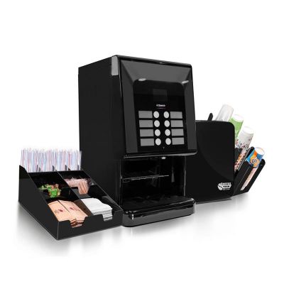 Saeco Phedra Evo 9 gr RI Cappuccino Kahve Makinesi + Coffee Tech Süt Soğutucu + Bardaklık Standı + Peçete ve Karıştırıcı Standı