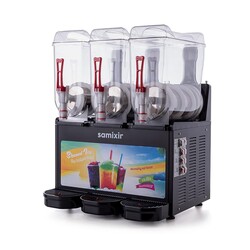 Samixir SLUSH36 Allure Triple Ice Slush Granita ve Soğuk Meyve Suyu Dispenseri, 12+12+12 L, Siyah - Thumbnail