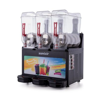 Samixir SLUSH36 Allure Triple Ice Slush Granita ve Soğuk Meyve Suyu Dispenseri, 12+12+12 L, Siyah
