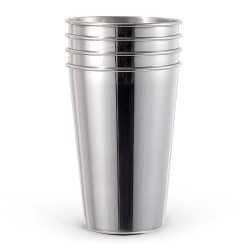 Ozdusk Paslanmaz Çelik Kokteyl Bardağı, 475 ml, 4 Adet, Gri - Thumbnail