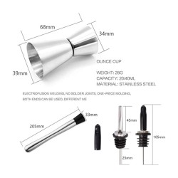Vosco VSCK-S2 7 Parça Bar Kokteyl Seti, 750 ml - Thumbnail