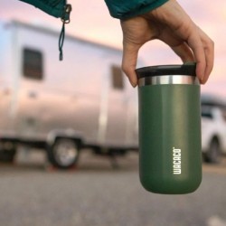 Wacaco Octaroma Lungo Termos Mug, Koyu Yeşil - Thumbnail