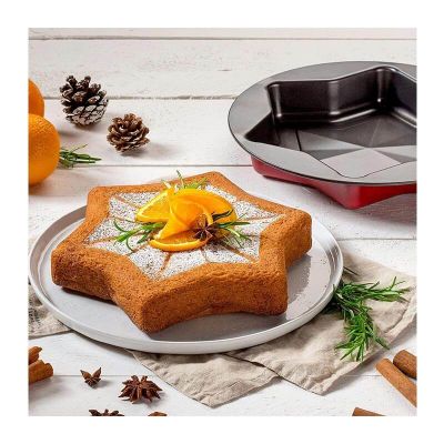 Zenker 6005 Sparkling Christmas Yıldız Desenli Kek Kalıbı, 26 cm