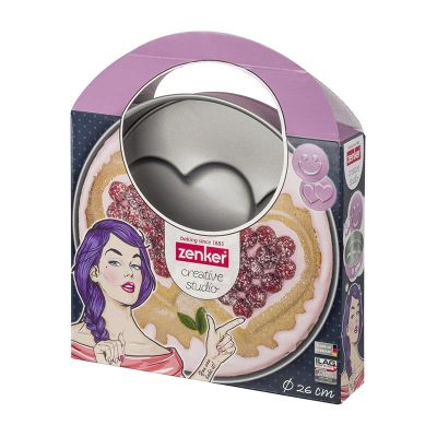 Zenker 7478 Creative Studio Kalp Desenli Kelepçeli Kek Kalıbı