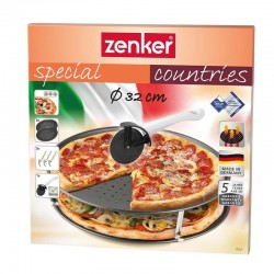 Zenker 7512 Special Countries Delikli Pizza Tepsisi, 2 Adet - Thumbnail